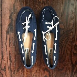 Steve Madden 7.5 Navy Boat Shoe